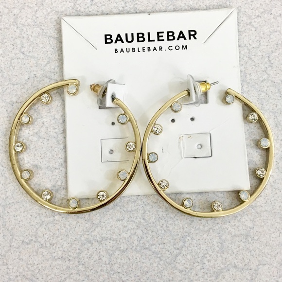 BaubleBar Jewelry - Gorgeous NWOT Baublebar crystal hoops!